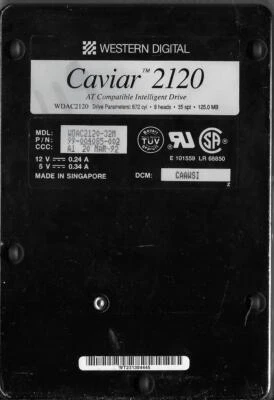 Western Digital WDAC2120-32M 125MB IDE Hard Drive P/N: 99-004085-002 - Image 1 of 2