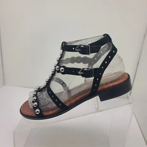 Sandalias Sam Edelman Elisa de gamuza negra con cuentas de astilla de gladiador talla 7 excelentes  - Imagen 1 de 10