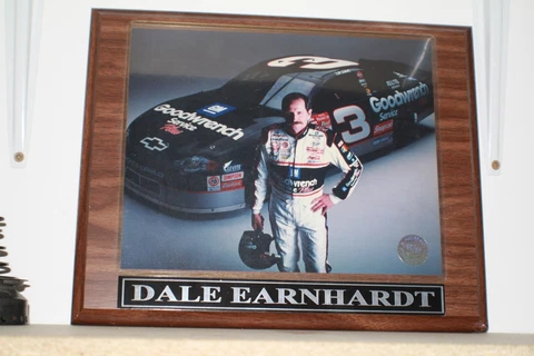 DALE EARNHART 10 x 13 HARD WOOD PLAQUE PICTURE + BY RACING REFLECTIONS Cover