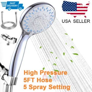 High-Pressure Shower Head Multi-Functional HandHeld Sprinkler 5 Modes Showerhead - Picture 1 of 21