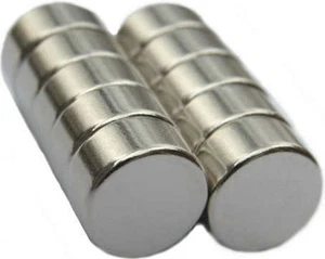 10 Neodym Magnete 1/2 x 1/4 Zoll Scheibe N48 Seltene Erde - Bild 1 von 1