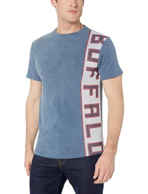 Buffalo David Bitton Men's Crew Neck Single Jersey Silicon Wash, Blue[ M] - Image 1 of 2