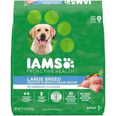 Alimento seco para perros adultos Iams Proactive Health para razas grandes - 30 libras Foto 1 de 4