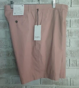 Pantaloncini corti Goodfellow nuovi con etichetta Linden Flat Front taglia 38 rosa corallo - Foto 1 di 7