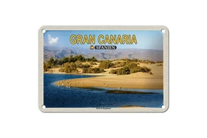 Blechschild 18 x 12 cm Reise Schild: Gran Canaria Spanien Dunas de Maspalomas - Bild 1 von 2