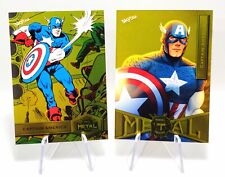2021 Marvel Metal Universe Captain America High Series and Base Yellow FX Skybox