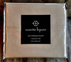 Nanette Lepore King Size Sheet Set  All Cotton / 300 Thread Count (color: Khaki)
