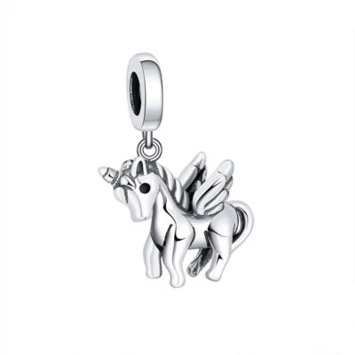 Unicorn Charm European Bead Sterling Silver Ginger Lyne Collection - Image 1 of 4