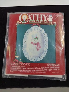 Cathy Needlecraft Candlewicking Snowman #7090 NOS ungeöffnet - Bild 1 von 5