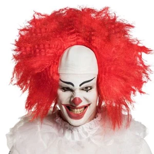 CLOWN HORROR WIG RED HAIR SCARY CLOWN FANCY DRESS - Picture 1 of 3