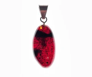 Mexican AMBER Crystal Pendant - Handmade Jewelry, Healing Crystals Stones, 48473 - Picture 1 of 5