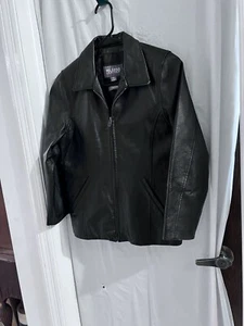 Wilson Leather Kids Black Full Zip Thinsulate Leather Jacket Sz Xl - Picture 1 of 7