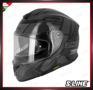 S-LINE - CASCO INTEGRALE S451 REVENGE FIBRA COMPOSITA - NERO LUCIDO - Picture 1 of 5
