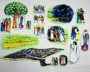 Figuras de fieltro de sueño de Lehi para niños interactivos de historia del Libro de Mormón del tablero de franela - Imagen 1 de 2