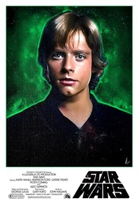 STAR WARS A NEW HOPE 18x12 MOVIE Poster Cinema Luke Skywalker VARIANT - Picture 1 of 1