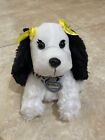 Poochie & Co White Black Puppy Dog Plush Purse Bag