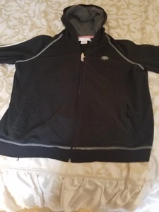 TICKLED PINK JACKET WITH HOODIE SIZE 1X BLACK WITH WHITE - Picture 1 of 9