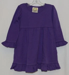 Blanks Boutique Purple Long Sleeve Empire Waist Ruffle Dress Size 18M - Picture 1 of 7