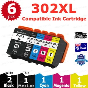 6X Compatible 302XL HY Ink Cartridge for Epson XP6000 XP6100 XP-6000 XP-6100 - Picture 1 of 6