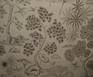 Japanese Oriental Tree Caribou Jacquard Fabric Curtain Upholstery Cushion Blind - Picture 1 of 12