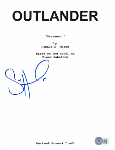 SAM HEUGHAN SIGNED AUTOGRAPH OUTLANDER FULL SCRIPT BECKETT BAS Cover