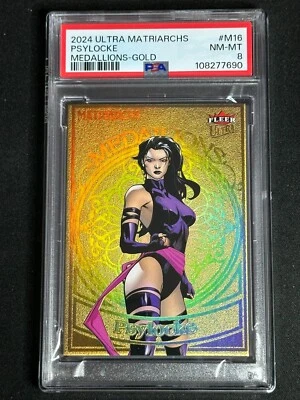 2024 Ultra Matriarchs Medallions Gold Psylocke #M16 PSA Graded Card MCU SP /200 - Image 1 of 2