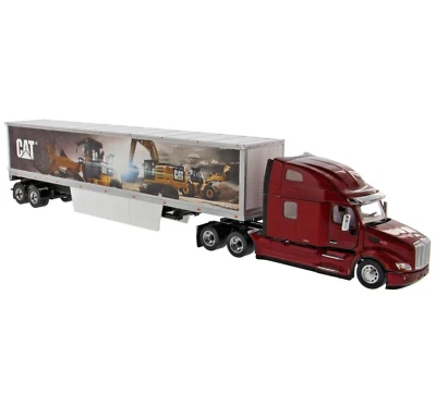 Camion Peterbilt 579 Ultraloft Semirimorchio Furgone 1/50 Caterpillar -DM 85665 - Immagine 1 di 4