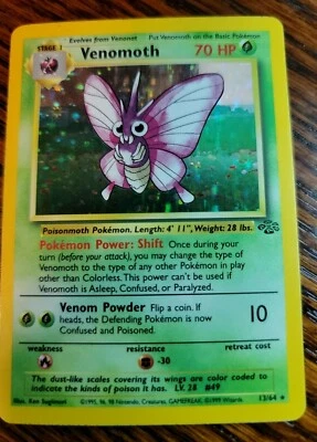 Pokemon Jungle Venomoth 13/64 Holo Rare LP WOTC - Image 1 of 4