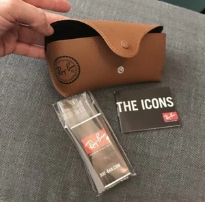 Original Rayban Sunglasses Special Edition Case Soft Leather Brown Color w/Cloth - Picture 1 of 3