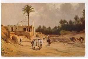 TUCK'S POST CARD OILETTE - The Golden East, Oasis with date-trees - Picture 1 of 1