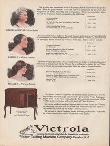 1923 VICTROLA VICTOR PHONOGRAPH FARRAR HOMER SCHUMANN HEINK IST CAMDEN MUS19038 - Picture 1 of 1