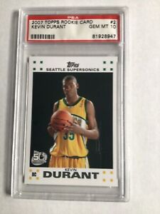 Topps Kevin Durant 10 Graded Basketball Sports Trading Cards 