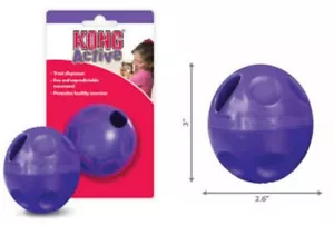 Kong Active TREAT DISPENSER - (1) Interactive BALL For Cats or Toy Breed Dogs - Picture 1 of 1