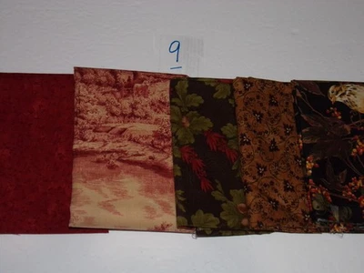 5 pc - Moda Cotton Fabric Fat Quarters Lot #9 - Image 1 of 4
