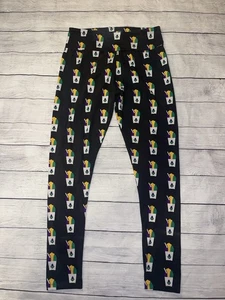Womens One Size Gray Mardi Gras Snowball Leggings Yo-yo - Picture 1 of 2