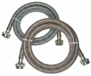 Mangueras premium de acero inoxidable (paquete de 2) codificadas por colores - Imagen 1 de 7
