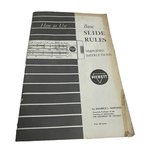 How to Use Slide Rules Pickett Manual Math Guide Vintage Hartung Univ Chicago - Picture 1 of 5