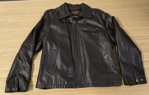 Wilsons Lederjacke Herren mittelbraun Thinsulate gesteppt gefüttert Reißverschlusstaschen - Bild 1 von 9