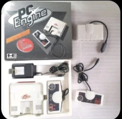NEC PC Engine Console (Boxed) w/ 2 Controllers & 4 Player Multitap TESTED - Image 1 of 4