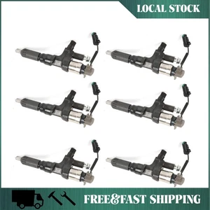 6pcs Fuel Injectors 095000-6593 VH23670E0012 For Hino J08E Kobelco SK350-8 - Picture 1 of 7