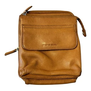 Borsa a tracolla vintage Fossil pelle marrone tasche tracolla multi scomparti - Foto 1 di 9