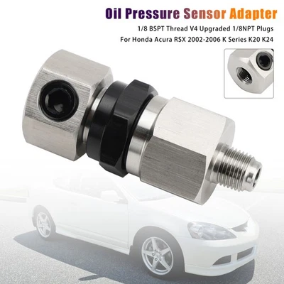 Oil Pressure Sensor Adapter For Honda Acura RSX 2002-2006 K Series K20 K24 A6 - Image 1 of 4
