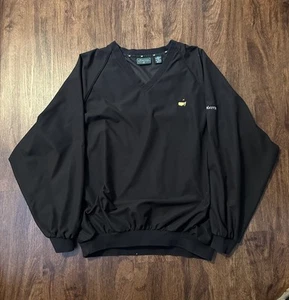 Masters Collection Men's Long Sleeved Pullover Black Windbreaker Pockets XXL - Picture 1 of 9