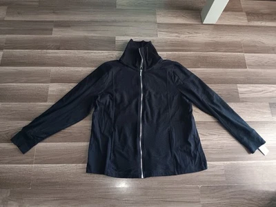 Croft & Barrow Talla Petite Grande Mujer Color Negro Simulado Cuello Chaqueta Nuevo Con Etiquetas Foto 1 de 4