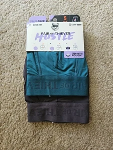 Paar Thieves Herren Hustle Boxershorts 2er Pack - Grün/Schwarz Größe Small NEU - Bild 1 von 4