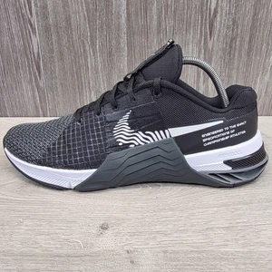 Nike Metcon 8 Para hombres Talla UK 9.5 Negro Blanco Gris Oscuro Humo Gimnasio Zapatos Entrenadores - Imagen 1 de 18
