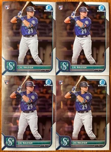 (4) Bowman 2022 cromo #51 Cal Raleigh RC novato. Jugador Más Valioso de los Marineros de Seattle. - Imagen 1 de 10