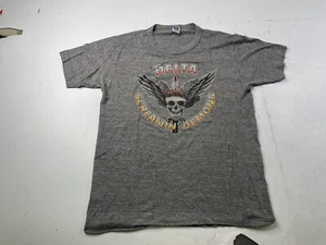 Vintage Russell Athletic USA TRI BLEND Heather Gray T Shirt Medium Military - Picture 1 of 7