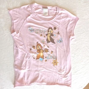 Girl's Disney Shopping Chip + Dale Pink T-Shirt Size XL Chipmunks Cartoon    LH1 - Picture 1 of 7