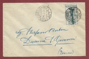 Helicopter L.25 ISOLATED postal history envelope Republic Reclaretto 1954 Duserna - Picture 1 of 2